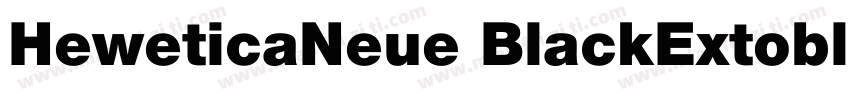 HeweticaNeue BlackExtobl字体转换